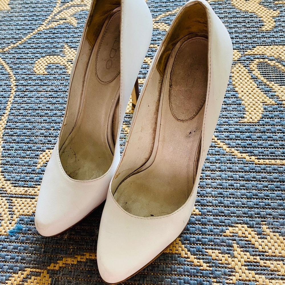 Aldo white pumps!